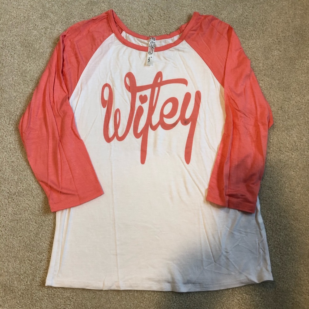 Ladies ADORABLE Wifey baseball tee